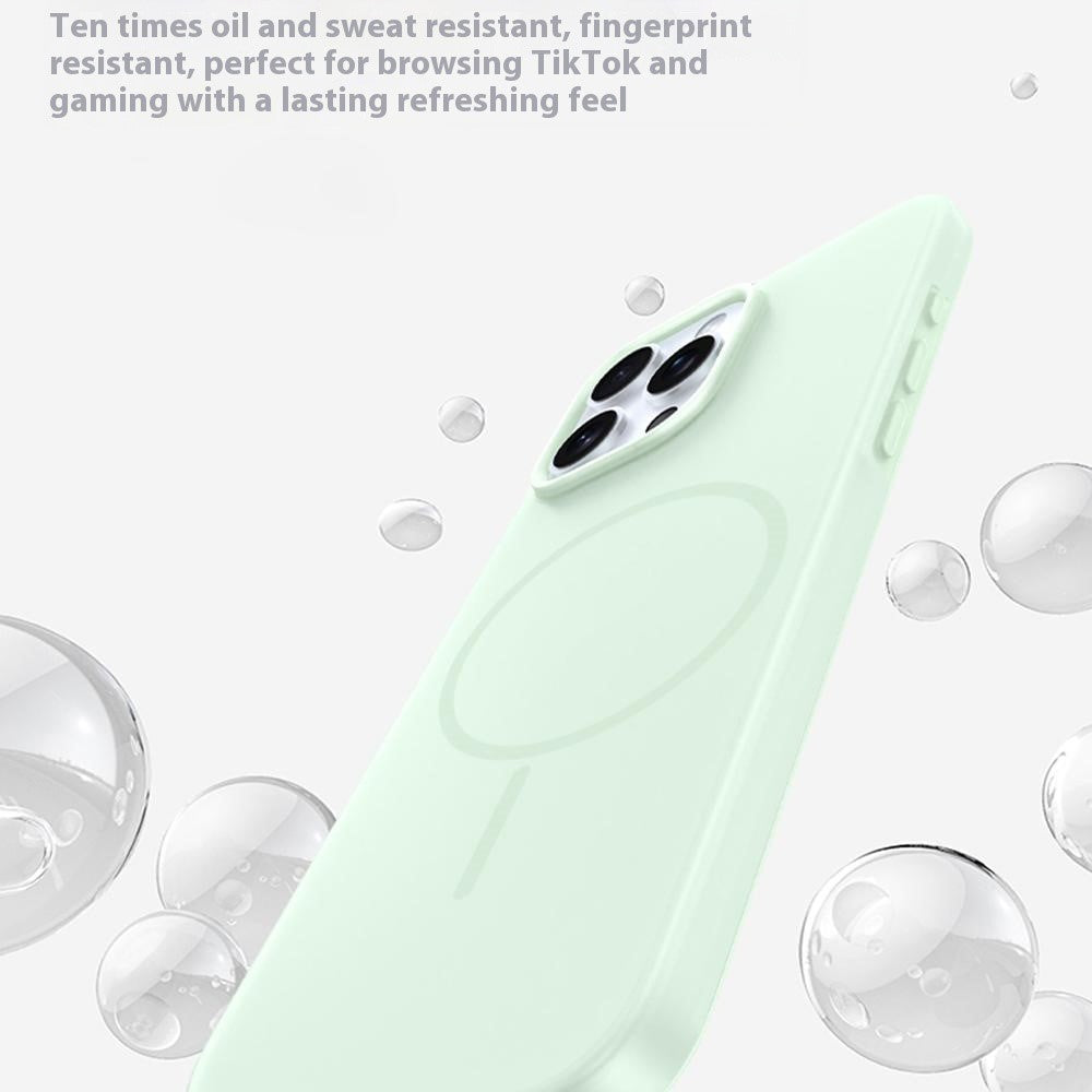 For iPhone 14 Pro Max Case Compatible with MagSafe Ice-Transparent Liquid Silicone + PC Phone Cover