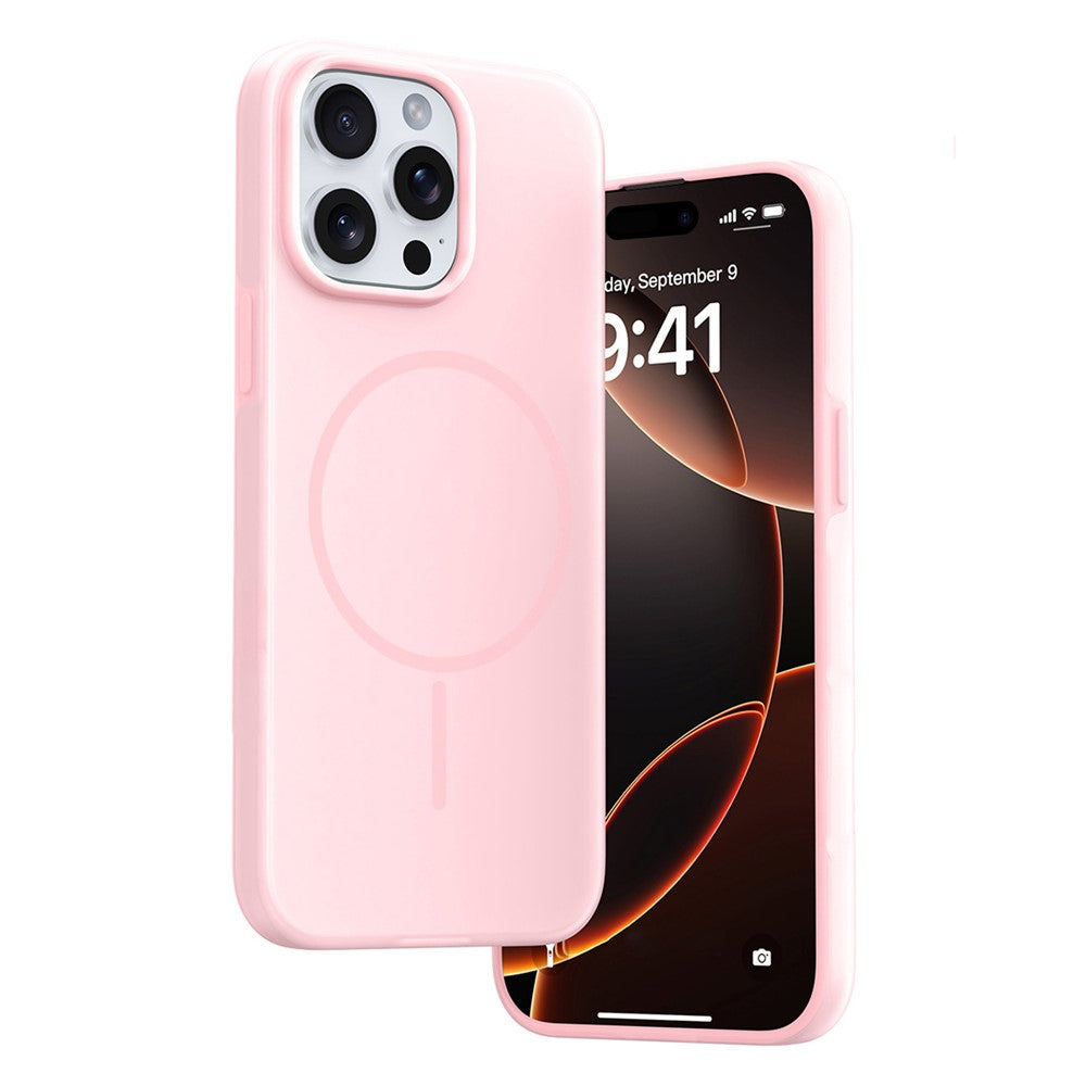 For iPhone 14 Pro Max Case Compatible with MagSafe Ice-Transparent Liquid Silicone + PC Phone Cover