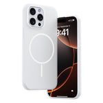 For iPhone 14 Pro Max Case Compatible with MagSafe Ice-Transparent Liquid Silicone + PC Phone Cover