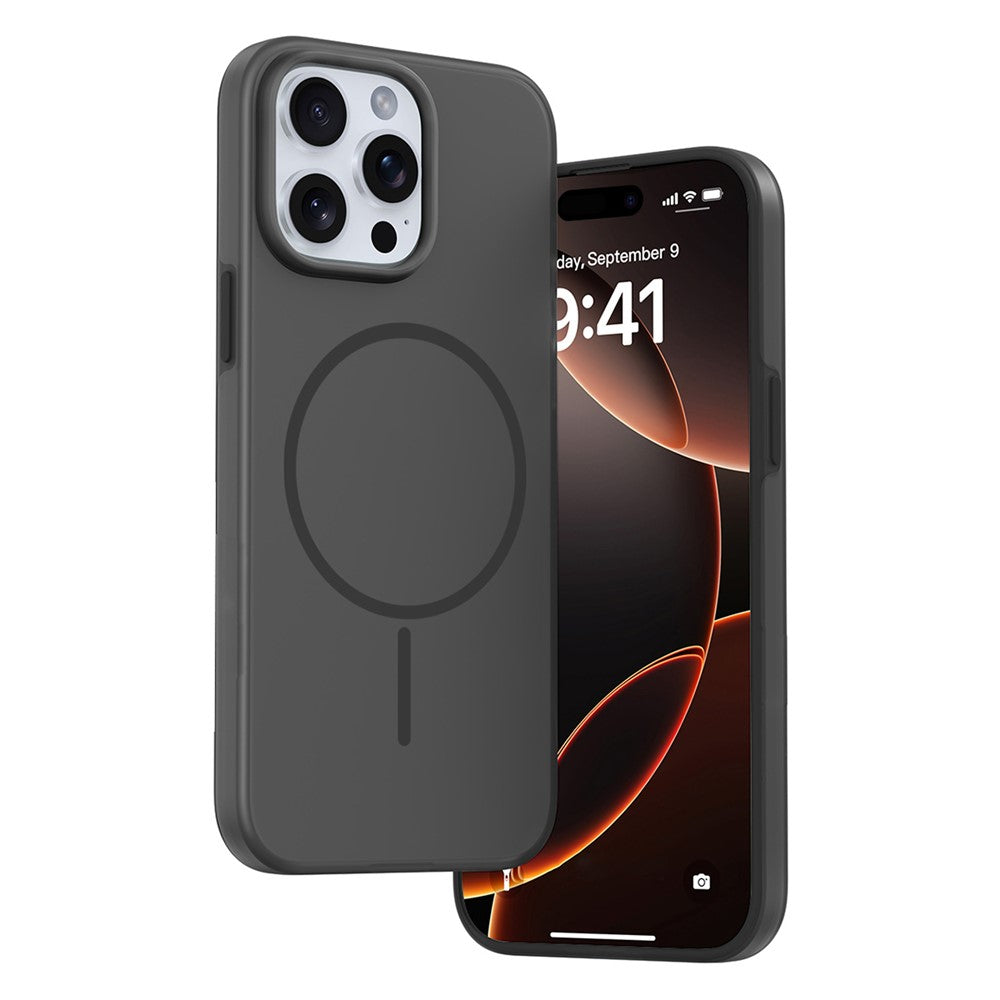 For iPhone 14 Pro Max Case Compatible with MagSafe Ice-Transparent Liquid Silicone + PC Phone Cover