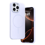 For iPhone 14 Pro Max Case Compatible with MagSafe Ice-Transparent Liquid Silicone + PC Phone Cover