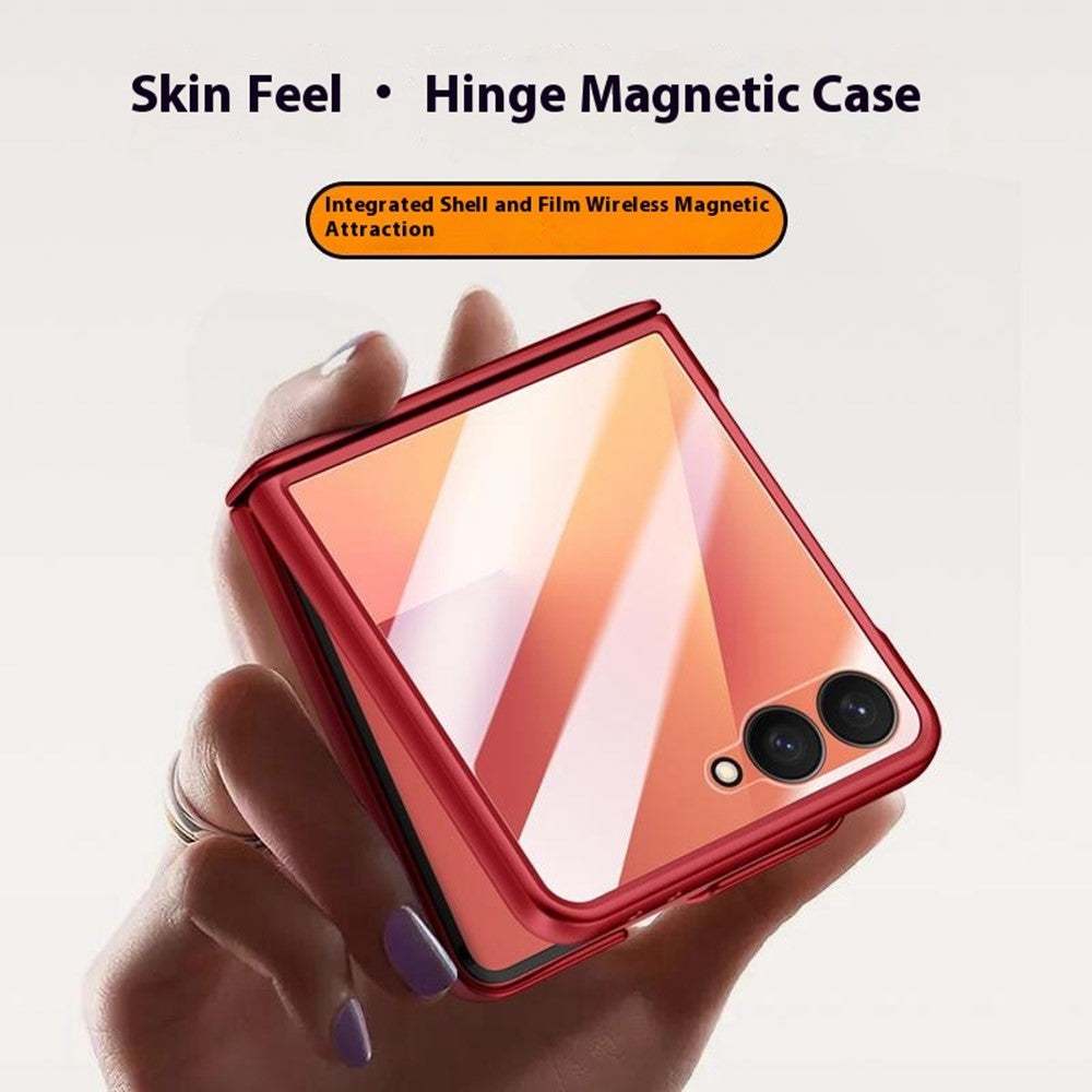 For Samsung Galaxy Z Flip7 5G Case Hard PC Hinge Protection Phone Cover with Rear Small Screen Protector