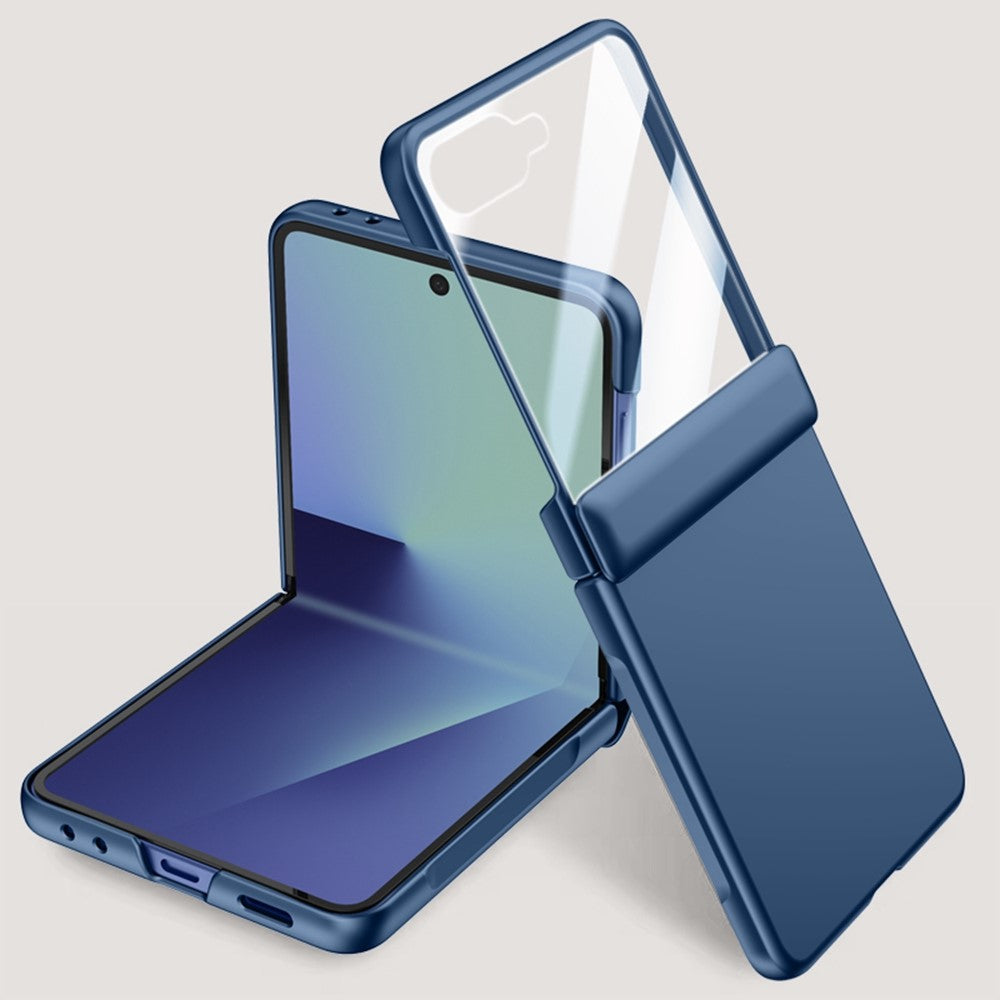 For Samsung Galaxy Z Flip7 5G Case Hard PC Hinge Protection Phone Cover with Rear Small Screen Protector
