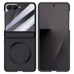 For Samsung Galaxy Z Flip7 5G Magnetic Case Hard PC Phone Cover with Rear Small Screen Protector