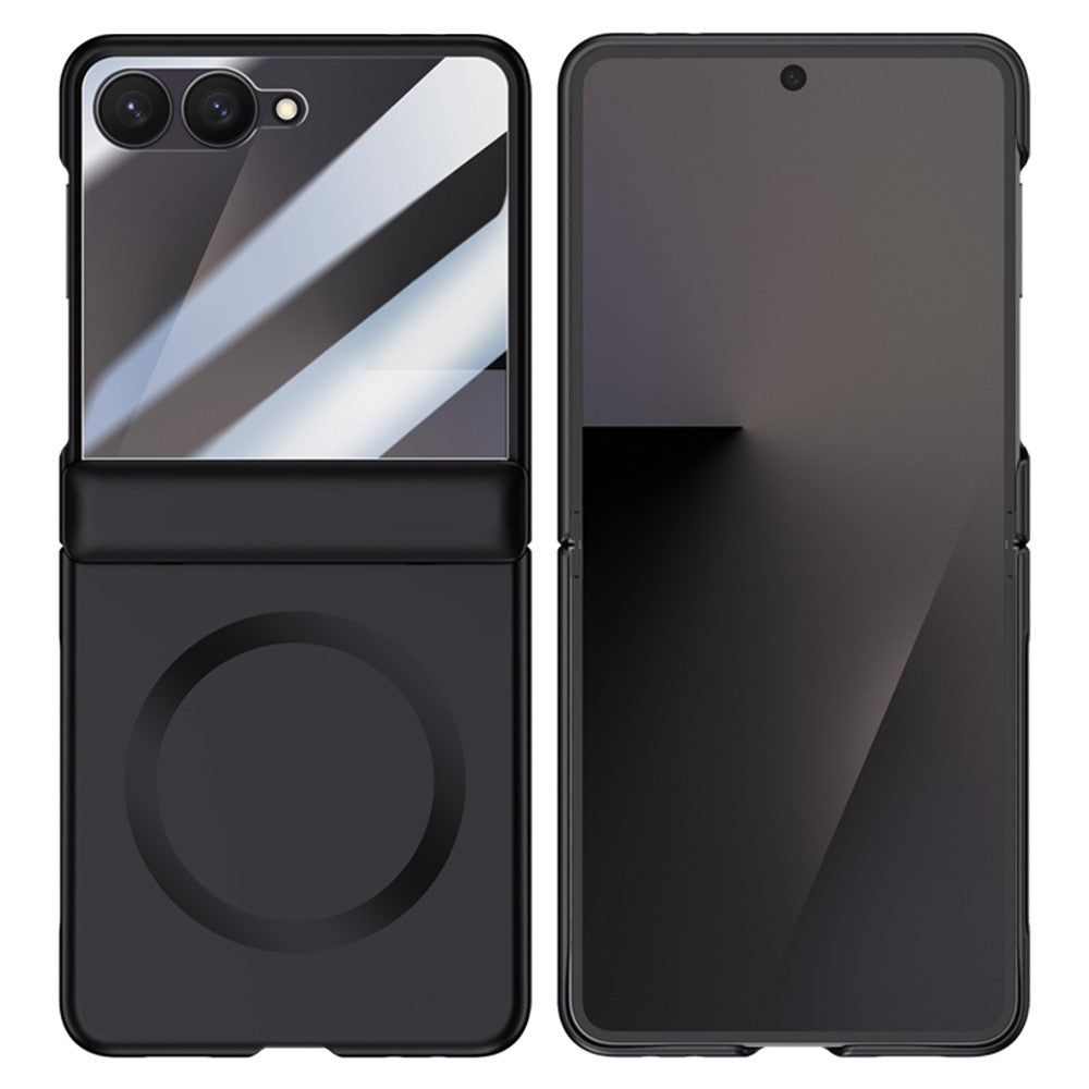 For Samsung Galaxy Z Flip7 5G Magnetic Case Hard PC Phone Cover with Rear Small Screen Protector