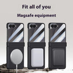 For Samsung Galaxy Z Flip7 5G Magnetic Case Hard PC Phone Cover with Rear Small Screen Protector