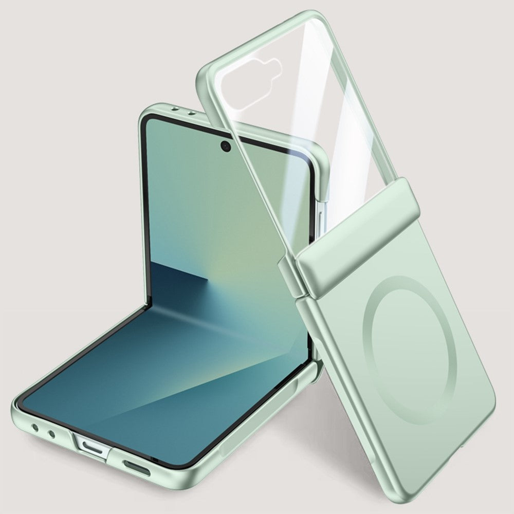 For Samsung Galaxy Z Flip7 5G Magnetic Case Hard PC Phone Cover with Rear Small Screen Protector