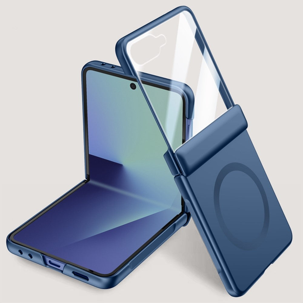 For Samsung Galaxy Z Flip7 5G Magnetic Case Hard PC Phone Cover with Rear Small Screen Protector