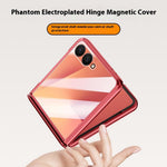 For Samsung Galaxy Z Flip7 5G Case PC + Acrylic Phone Cover with Rear Small Screen Protector Hinge Protection