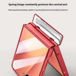 For Samsung Galaxy Z Flip7 5G Case PC + Acrylic Phone Cover with Rear Small Screen Protector Hinge Protection