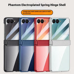 For Samsung Galaxy Z Flip7 5G Case PC + Acrylic Phone Cover with Rear Small Screen Protector Hinge Protection
