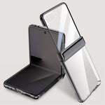 For Samsung Galaxy Z Flip7 5G Case PC + Acrylic Phone Cover with Rear Small Screen Protector Hinge Protection