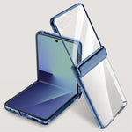 For Samsung Galaxy Z Flip7 5G Case PC + Acrylic Phone Cover with Rear Small Screen Protector Hinge Protection