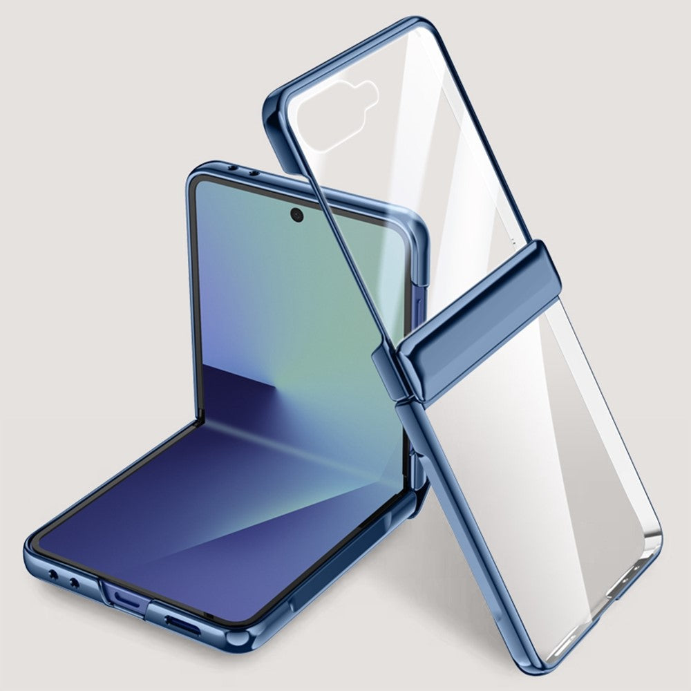 For Samsung Galaxy Z Flip7 5G Case PC + Acrylic Phone Cover with Rear Small Screen Protector Hinge Protection
