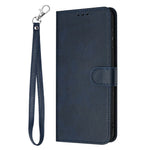 Til Oppo Reno14 5G (Global) / Reno14 F 5G Cover Flip Stand Kalvetekstur PU Læder Pung Telefoncover med Rem