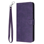 For Oppo Reno14 Pro 5G (Global) Case Flip Stand Calf Texture PU Leather Wallet Phone Cover with Strap