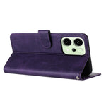 For Oppo Reno14 Pro 5G (Global) Case Flip Stand Calf Texture PU Leather Wallet Phone Cover with Strap