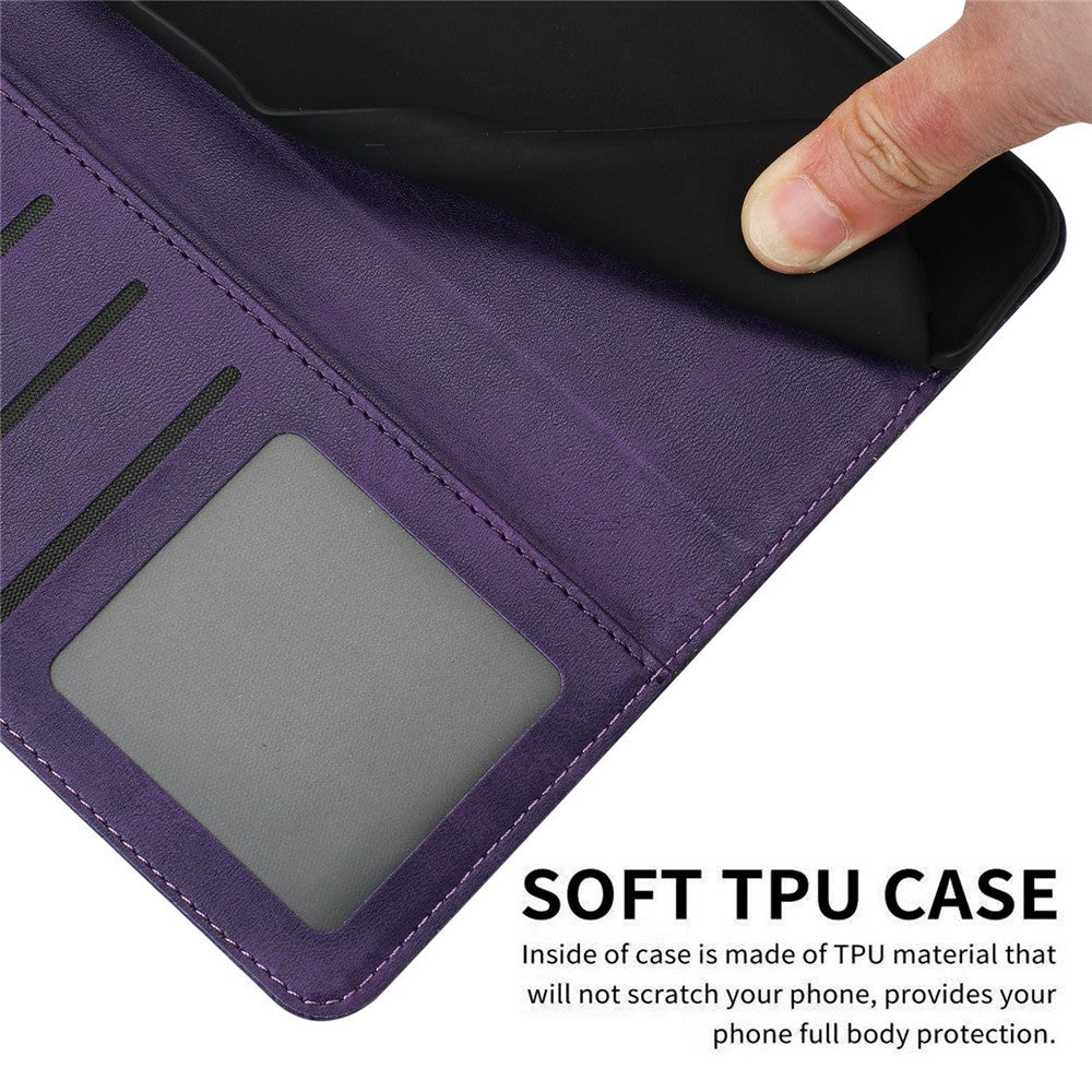 For Oppo Reno14 Pro 5G (Global) Case Flip Stand Calf Texture PU Leather Wallet Phone Cover with Strap