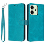 For Oppo Reno14 Pro 5G (Global) Case Flip Stand Calf Texture PU Leather Wallet Phone Cover with Strap