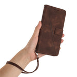For Oppo Reno14 Pro 5G (Global) Leather Case Imprinted Triangle Phone Cover with Hand Strap