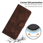 For Oppo Reno14 Pro 5G (Global) Leather Case Imprinted Triangle Phone Cover with Hand Strap