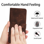 For Oppo Reno14 Pro 5G (Global) Leather Case Imprinted Triangle Phone Cover with Hand Strap