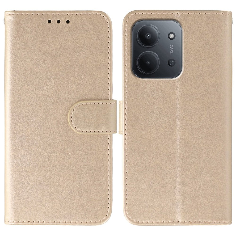For Xiaomi Redmi 15C 5G (EU) (173mm) / 15C 4G (EU) (173mm) Case PU Leather Flip Wallet Phone Cover with Strap