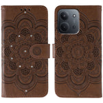 Xiaomi Redmi 15C 4G (Global) (171mm) / Poco C85 4G (171mm) skal med strassdekor, PU-läder, mandala-tryck och mobilrem