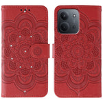 Xiaomi Redmi 15C 4G (Global) (171mm) / Poco C85 4G (171mm) skal med strassdekor, PU-läder, mandala-tryck och mobilrem