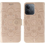 Xiaomi Redmi 15C 4G (Global) (171mm) / Poco C85 4G (171mm) skal med strassdekor, PU-läder, mandala-tryck och mobilrem