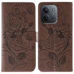 Xiaomi Redmi 15C 4G (Global) (171mm) / Poco C85 4G (171mm) Plånboksfodral med tryckt rosfjäril i PU-läder