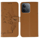 For Xiaomi Redmi 15C 4G (Global) (171mm) / Poco C85 4G (171mm) Case Feather Imprint PU Leather Wallet Phone Cover