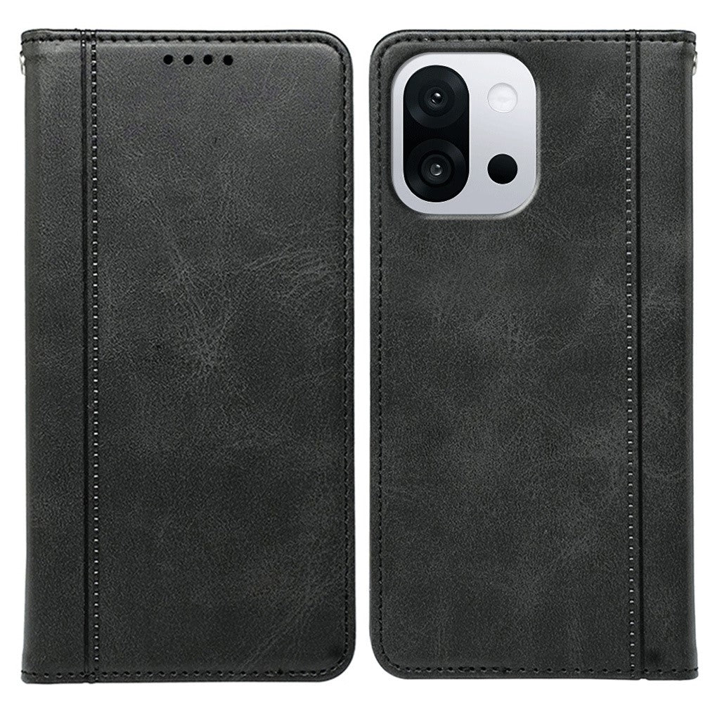 OnePlus 13T 5G-skal, dold magnetisk stängning, kalvtexturerat läderfodral