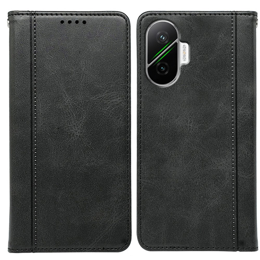 For Xiaomi Redmi Turbo 4 Pro 5G / Poco F7 5G Case Hidden Magnetic Closure Calf Texture Leather Phone Cover