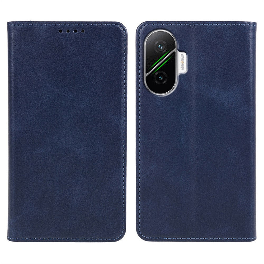 For Xiaomi Redmi Turbo 4 Pro 5G / Poco F7 5G Case Strong Magnetic PU Leather Phone Cover Calf Texture