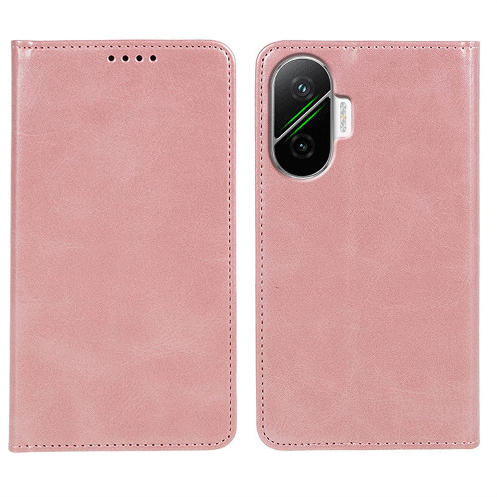 For Xiaomi Redmi Turbo 4 Pro 5G / Poco F7 5G Case Strong Magnetic PU Leather Phone Cover Calf Texture