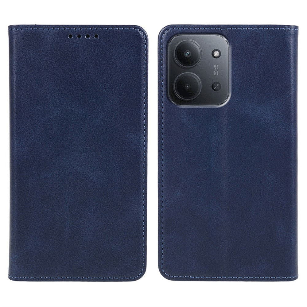 Xiaomi Redmi 15C 4G (Global) (171mm) / Poco C85 4G (171mm) cover, stærkt magnetisk PU-lædermobilcover med kalveskindstekstur