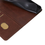 For OnePlus 13T 5G Case Strong Magnetic PU Leather Phone Cover Calf Texture