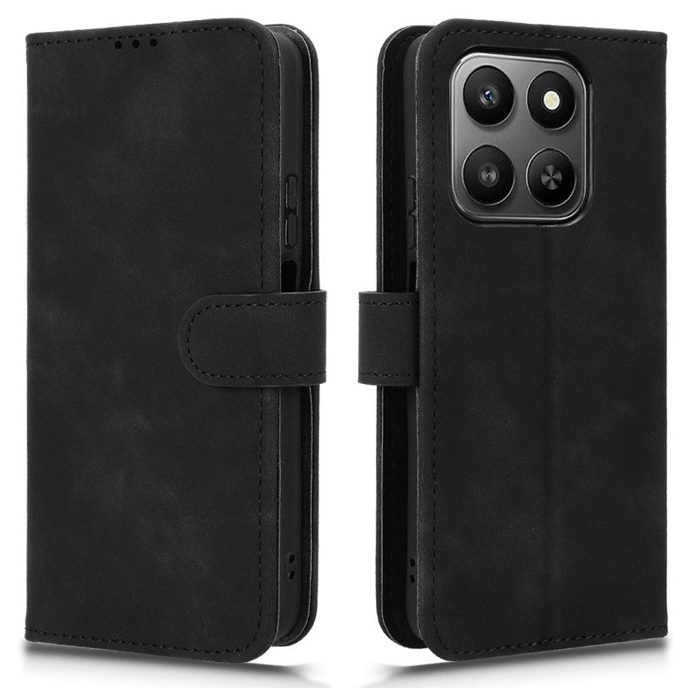 For Honor 400 Smart 5G / 4G / X7d 4G læderetui – skin-feel, anti-fald, pung, flip cover