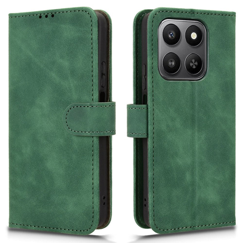 For Honor 400 Smart 5G / 4G / X7d 4G læderetui – skin-feel, anti-fald, pung, flip cover