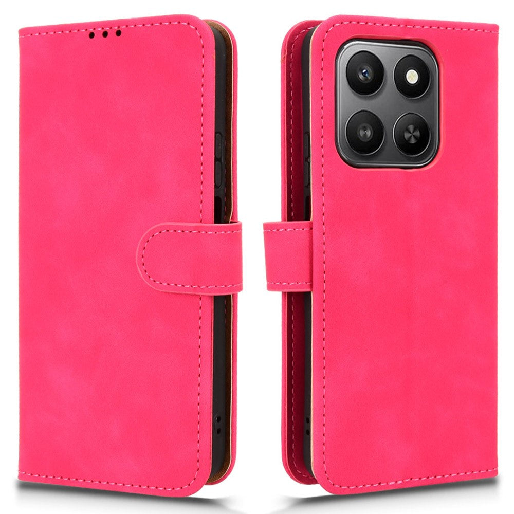 For Honor 400 Smart 5G / 4G / X7d 4G læderetui – skin-feel, anti-fald, pung, flip cover