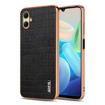 AZNS For Samsung Galaxy A08 5G / A08 4G / A07 5G / A07 4G Case Electroplating Crocodile Texture PU + TPU Phone Cover