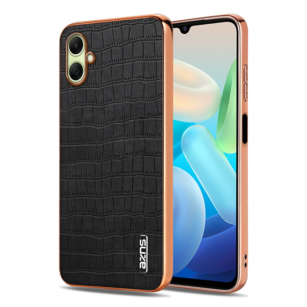AZNS For Samsung Galaxy A08 5G / A08 4G / A07 5G / A07 4G Case Electroplating Crocodile Texture PU + TPU Phone Cover