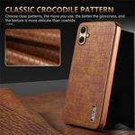 AZNS For Samsung Galaxy A08 5G / A08 4G / A07 5G / A07 4G Case Electroplating Crocodile Texture PU + TPU Phone Cover