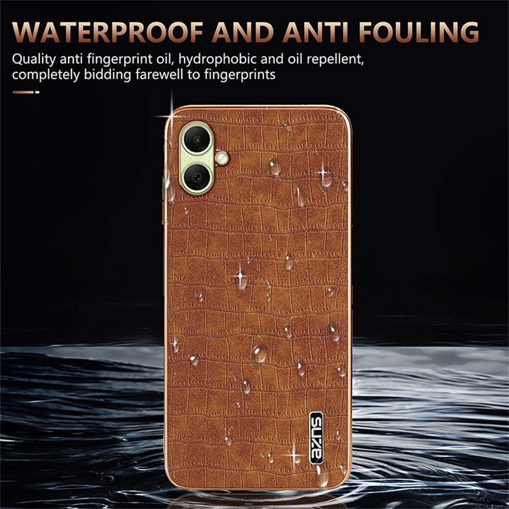 AZNS For Samsung Galaxy A08 5G / A08 4G / A07 5G / A07 4G Case Electroplating Crocodile Texture PU + TPU Phone Cover