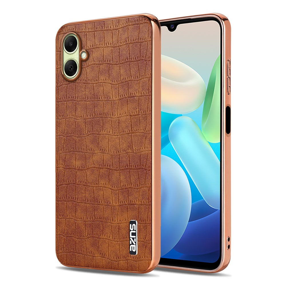 AZNS For Samsung Galaxy A08 5G / A08 4G / A07 5G / A07 4G Case Electroplating Crocodile Texture PU + TPU Phone Cover