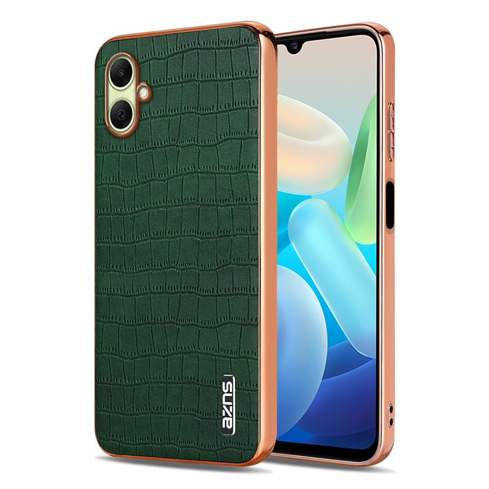 AZNS For Samsung Galaxy A08 5G / A08 4G / A07 5G / A07 4G Case Electroplating Crocodile Texture PU + TPU Phone Cover