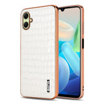 AZNS For Samsung Galaxy A08 5G / A08 4G / A07 5G / A07 4G Case Electroplating Crocodile Texture PU + TPU Phone Cover
