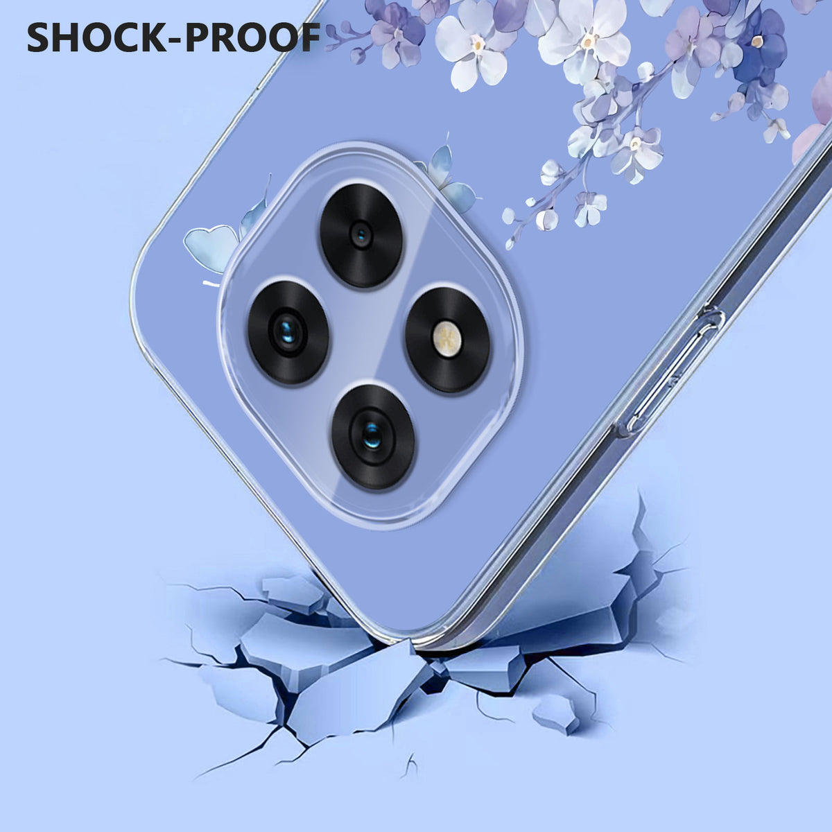 For Xiaomi Redmi Note 14 Pro 4G Case Butterfly Floral Pattern Printing TPU Phone Back Cover