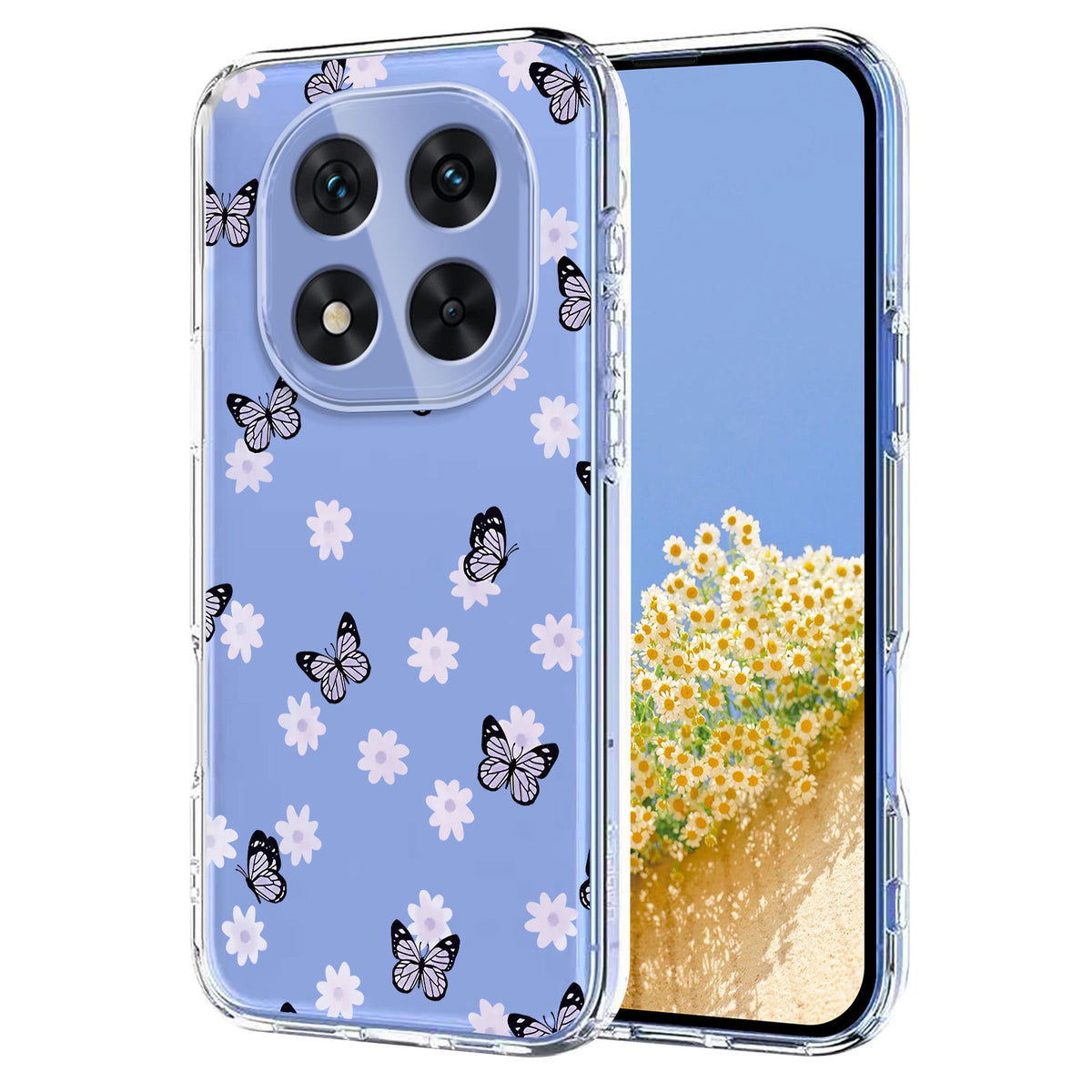 For Xiaomi Redmi Note 14 Pro 4G Case Butterfly Floral Pattern Printing TPU Phone Back Cover